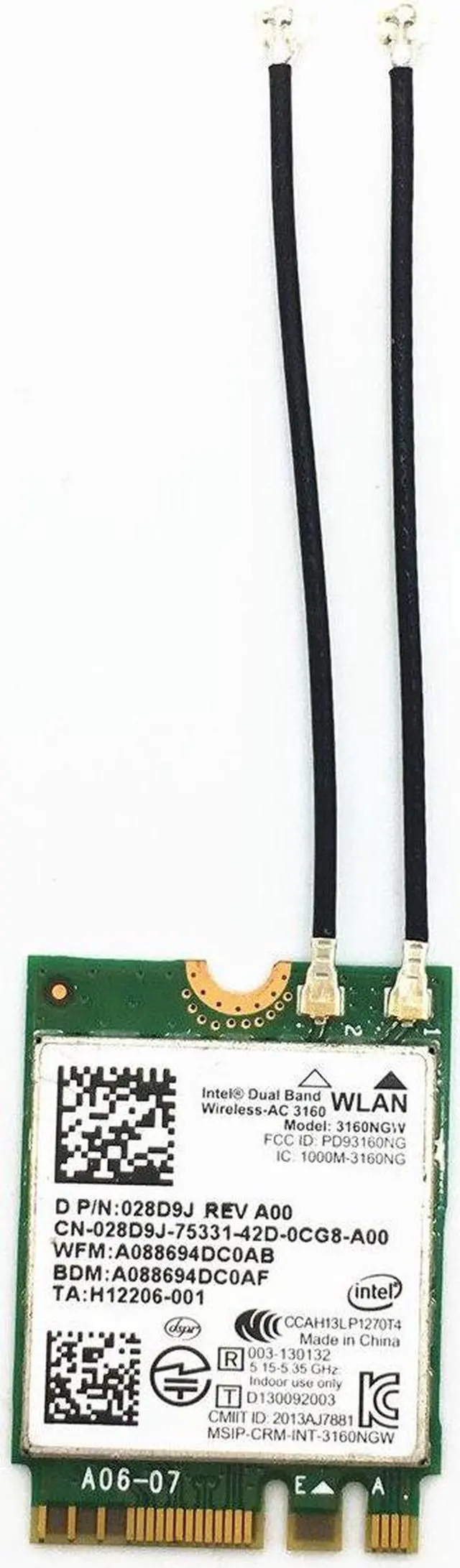 Alt view image 3 of 5 - 2pcs/lot IPEX MHF4 to IPEX Connector Pin Antenna For Intel 8260 7265 3160 AC NGFF M.2 Card