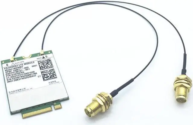 Main image of 2Pcs 25cm/9.8" RP-SMA Male to IPEX I-PEX U.FL MHF4 RF Pigtail Cable for NGFF/M.2 WIFI/WLAN/3G/4GModules Wireless router 0.81mm