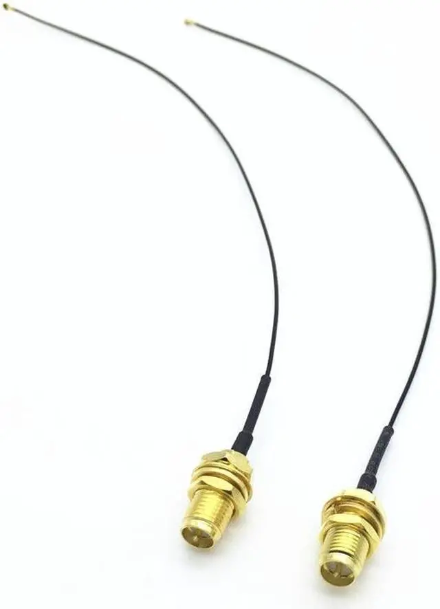 Alt view image 2 of 5 - 2Pcs 25cm/9.8" RP-SMA Male to IPEX I-PEX U.FL MHF4 RF Pigtail Cable for NGFF/M.2 WIFI/WLAN/3G/4GModules Wireless router 0.81mm