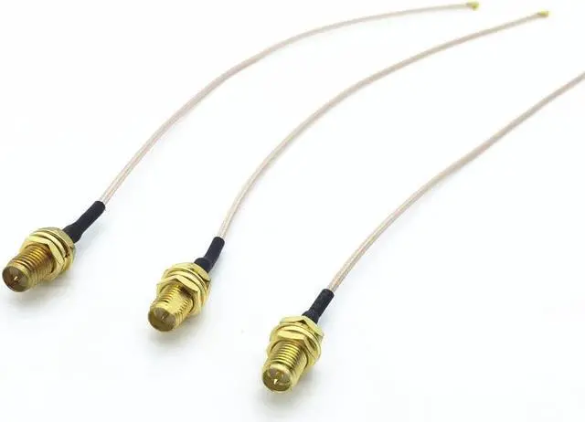 Alt view image 2 of 4 - 3Pcs Mini PCI/PCI-E U.FL IPX to RP-SMA Antenna WiFi Card Router Pigtail Cable  20cm/7.8"
