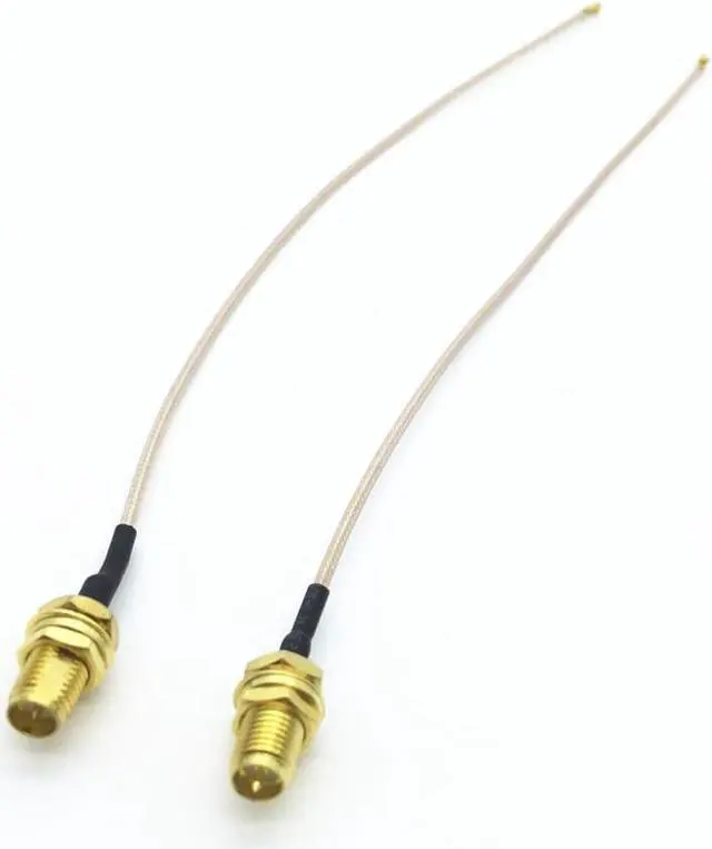 Alt view image 2 of 3 - 2Pcs IPEX to RF-SMA Antenna for Mini PCI-E Wireless WiFi Card Router Antenna RF-SMA to IPEX U.FL  20cm/7.8"
