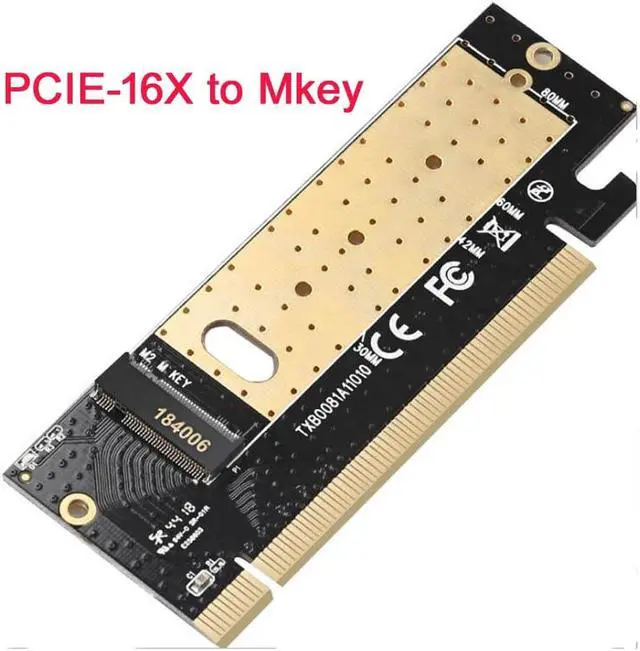 Alt view image 5 of 6 - NVME  M.2 to PCIE3.0 16X PC high speed extension card MKEY NGFF SSD adapter card PCB  for MAC Linux Windows