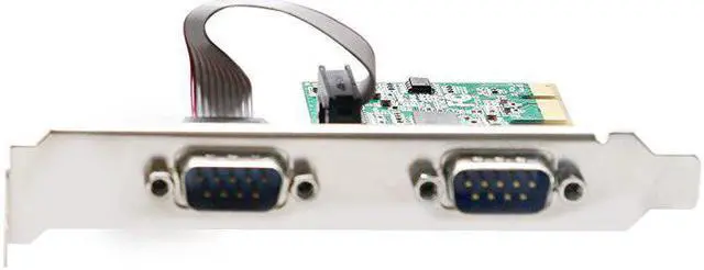 Alt view image 3 of 4 - PCIe to 2 Serial Port Expansion card Adapter converter with ASIX/AX99100B DB9 RS232 PCI-E