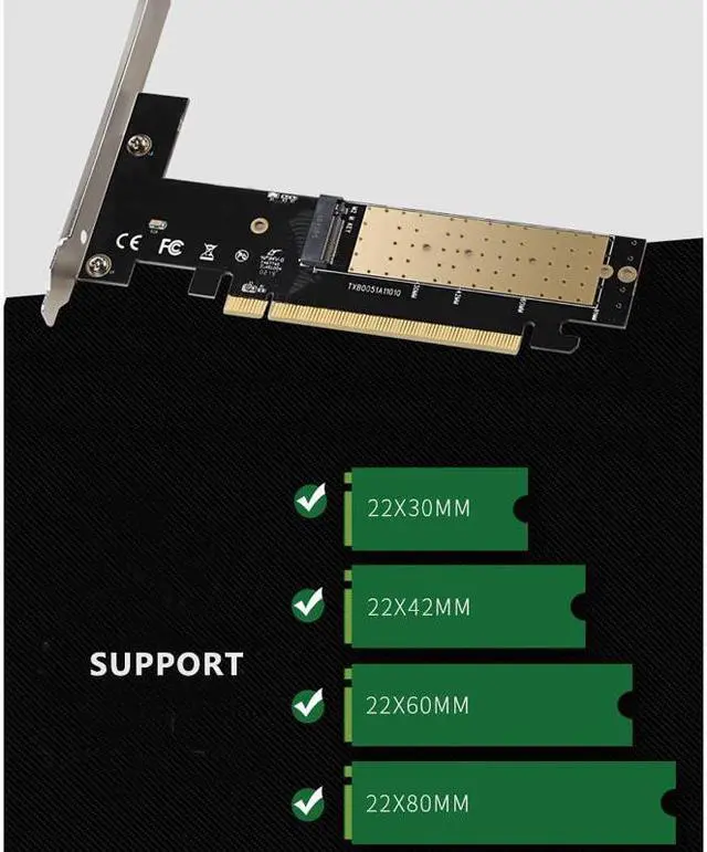Alt view image 5 of 5 - M2 Riser card PCIe X16 to M.2 SDD NVME Expansion card high speed Computer Expansion Cards M2