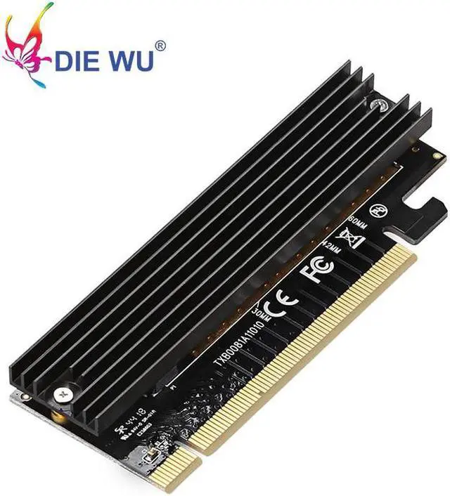 Alt view image 4 of 6 - M.2 NVME Adapter Expansion Card Support M Key PCI Express PCIe x16 to M.2 high speed Adapter riser card  TXB008