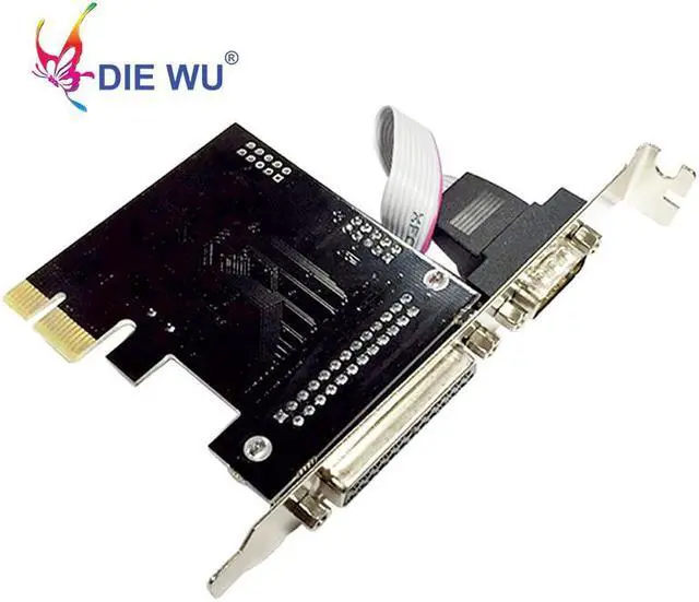 Alt view image 2 of 6 - PCI Express single Serial single Parallel Port Expansion Card I/O card PCIe riser card TXB069