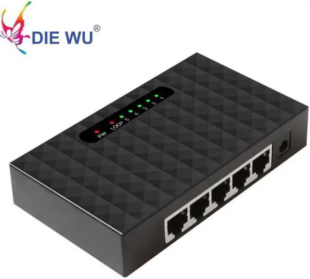 Alt view image 2 of 5 - 5 Port Gigabit Switch Fast Network Switch LAN Hub with Loop warning 10/100/1000Mpbs