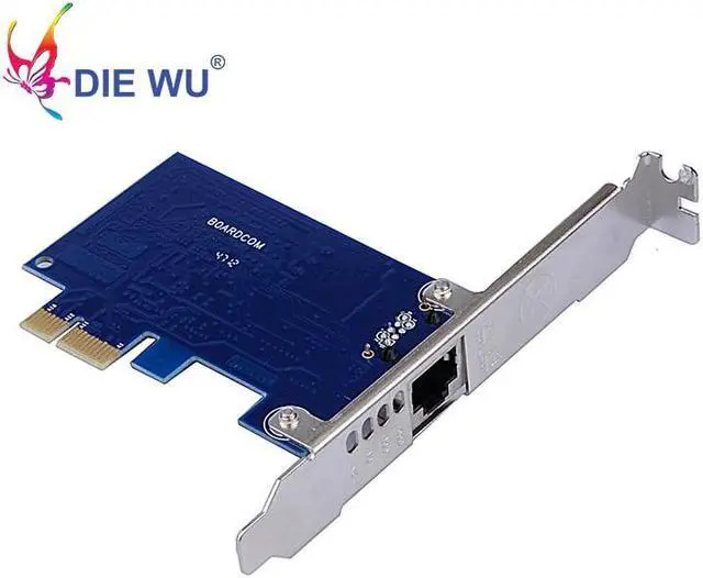 Alt view image 3 of 8 - PCI Express Gigabit Ethernet Network Card Adapters Slot RJ45 NIC with Boardcom BCM5751 10/100/1000M Blue PCB