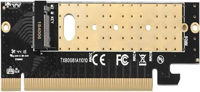 Alt view image 6 of 6 - NVME  M.2 to PCIE3.0 16X PC high speed extension card MKEY NGFF SSD adapter card PCB  for MAC Linux Windows