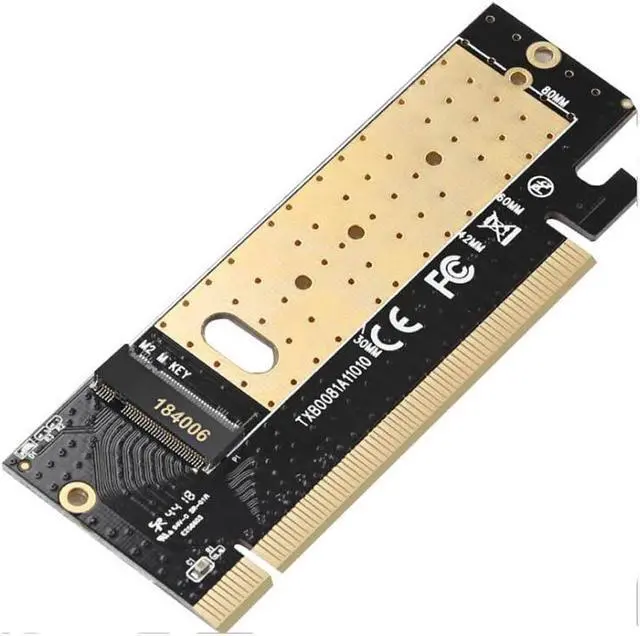 Alt view image 4 of 6 - NVME  M.2 to PCIE3.0 16X PC high speed extension card MKEY NGFF SSD adapter card PCB  for MAC Linux Windows
