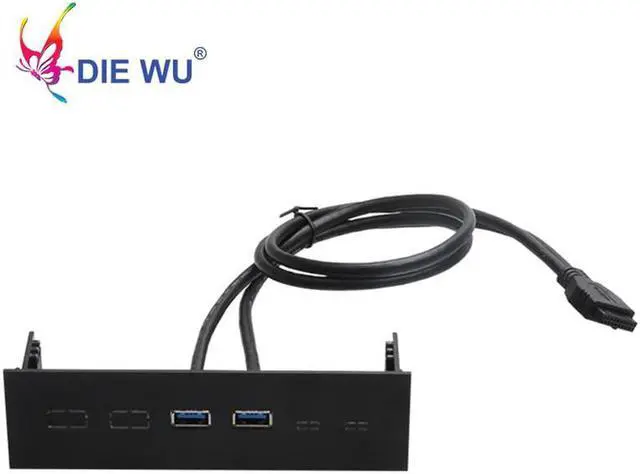 Main image of USB 3.0 front panel Dual USB 3.0 Ports Hub 20 Pin Connector & Adapter Cable cable lenth 60cm