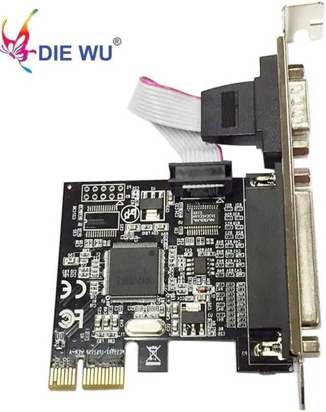 Alt view image 6 of 6 - PCI Express single Serial single Parallel Port Expansion Card I/O card PCIe riser card TXB069
