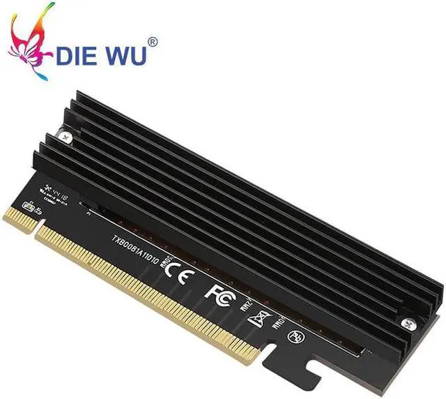 Alt view image 2 of 6 - M.2 NVME Adapter Expansion Card Support M Key PCI Express PCIe x16 to M.2 high speed Adapter riser card  TXB008