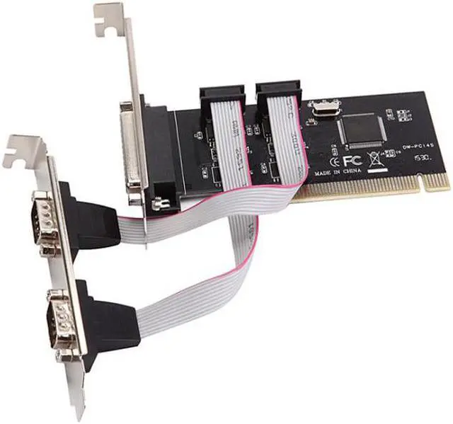 Alt view image 4 of 5 - PCI 2 serial 1 parallel port Expansion card with TX382A card adapter