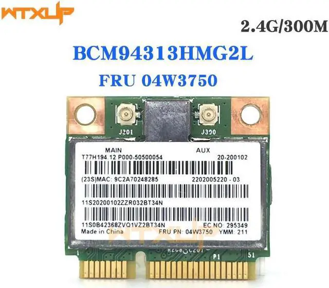 Main image of BroadCom BCM94313HMG2L BCM4313 300Mbps Mini PCI-e WLAN wireless wifi Card 04W3750 For Lenovo B490 B590 G505 S400 S500 Z400