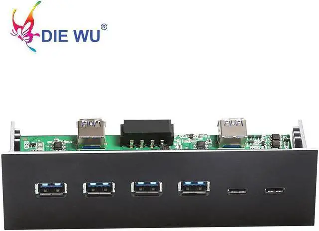 Main image of 4 Ports USB3.0+2 Ports USB3.1 Type C Desktop Front Panel Computer Drives Expansion card Computer Accessories