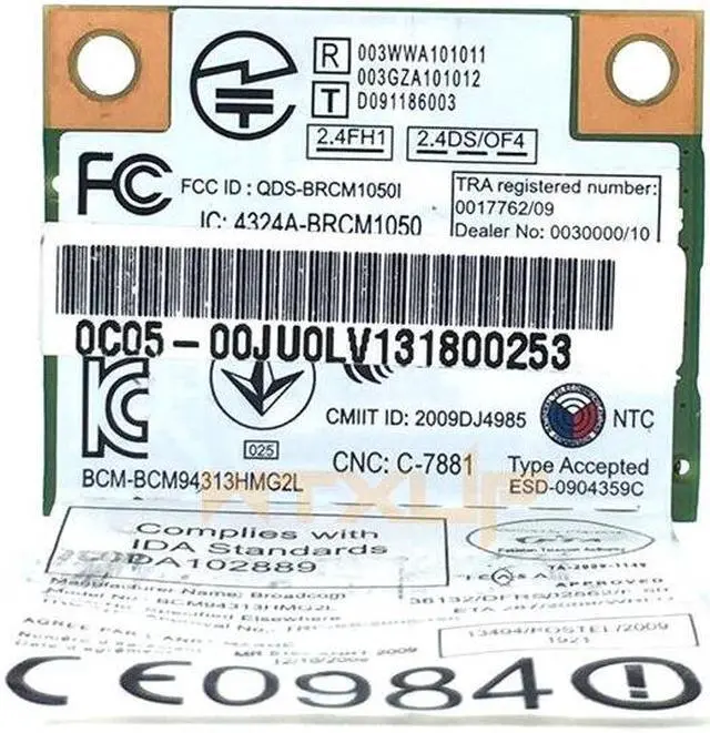 Alt view image 2 of 2 - BroadCom BCM94313HMG2L BCM4313 300Mbps Mini PCI-e WLAN wireless wifi Card 04W3750 For Lenovo B490 B590 G505 S400 S500 Z400