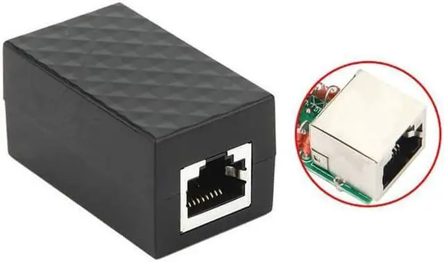 Alt view image 2 of 5 - 2PCS Lightning protection RJ45 to RJ-45 straight adaptador head network Lan device adapter connector