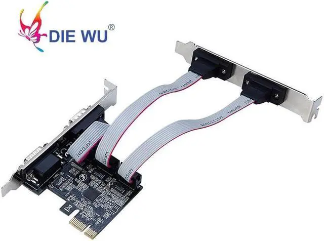 Alt view image 2 of 5 - PCI-E 1X to 4 ports Serial add on card Multi RS232 DB9 COM Serial Expansion I/O riser card TXB077