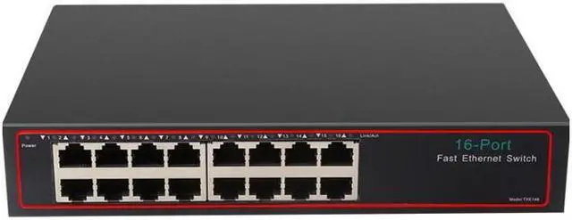 Main image of 16 Port Network Switch 10/100Mbps Fast Ethernet switch