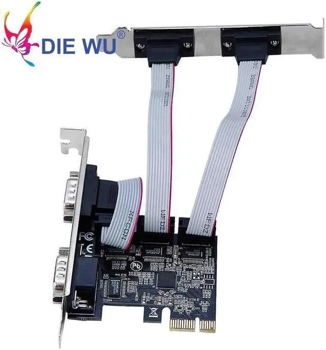 Main image of PCI-E 1X to 4 ports Serial add on card Multi RS232 DB9 COM Serial Expansion I/O riser card TXB077
