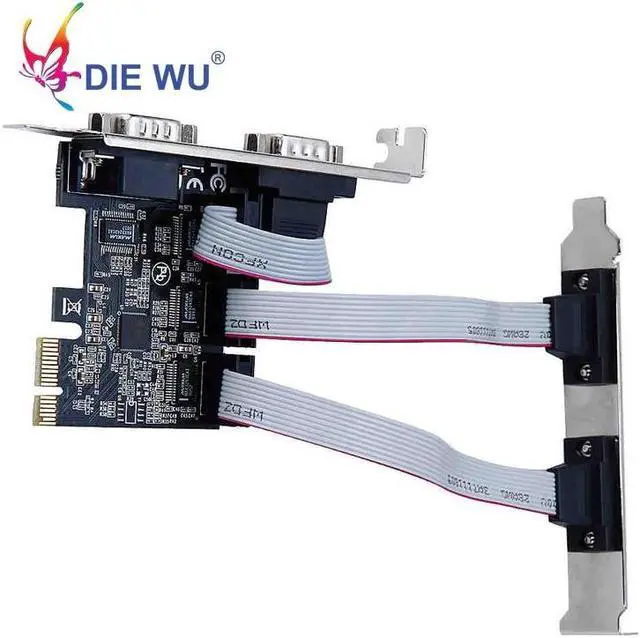 Alt view image 4 of 5 - PCI-E 1X to 4 ports Serial add on card Multi RS232 DB9 COM Serial Expansion I/O riser card TXB077