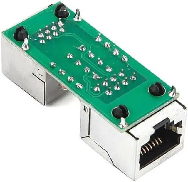 Alt view image 4 of 5 - 2PCS Lightning protection RJ45 to RJ-45 straight adaptador head network Lan device adapter connector