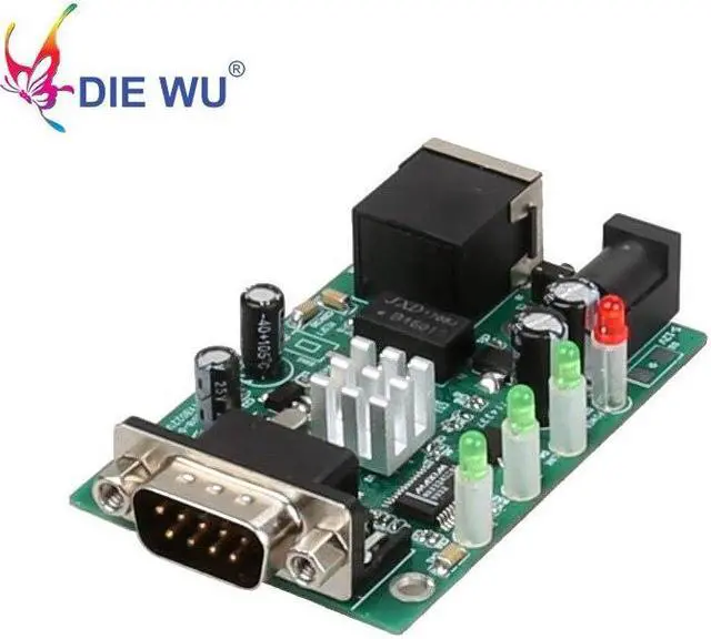 Alt view image 6 of 6 - Serial RS232 Industrial TCP/UDP Serial RS232 to Ethernet Device Server support Windows System