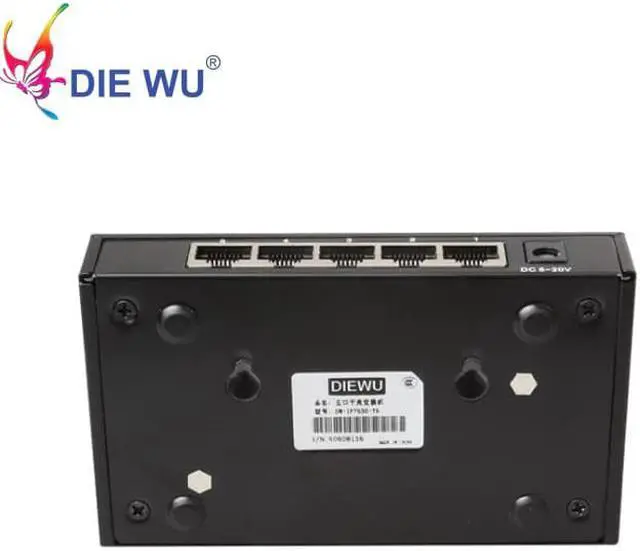 Alt view image 5 of 7 - 5 Port Gigabit Network Switch 10/100/1000Mbps Fast Ethernet Switch Lan Hub for household