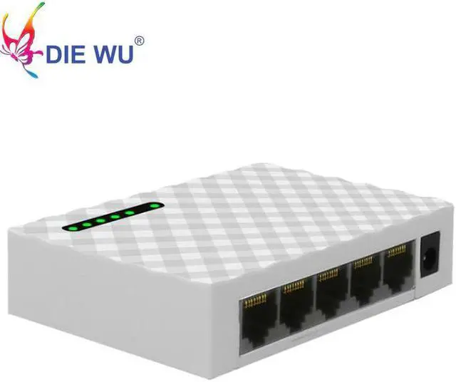 Alt view image 5 of 8 - 5 Port Gigabit Fast Ethernet Switch 10/100/1000Mbps Network switch adapter US plug