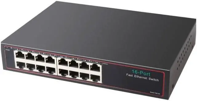 Alt view image 3 of 4 - 16 Port Network Switch 10/100Mbps Fast Ethernet switch