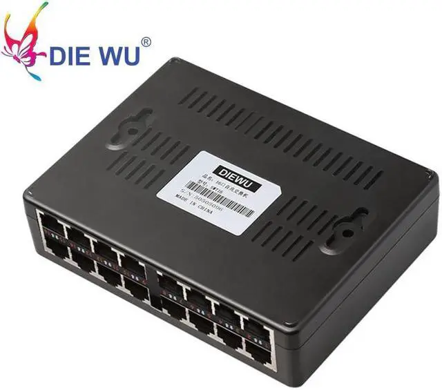 Alt view image 3 of 6 - 16 Ports Fast Ethernet Network Switch 10/100Mbps RJ45 Nework Switcher Hub For Desktop