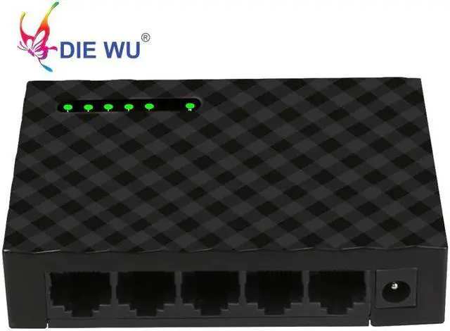 Main image of 5 Port Gigabit Fast Ethernet Switch 10/100/1000Mbps Network switch adapter US plug