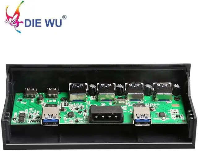 Alt view image 2 of 7 - 4 Ports USB3.0+2 Ports USB3.1 Type C Desktop Front Panel Computer Drives Expansion card Computer Accessories