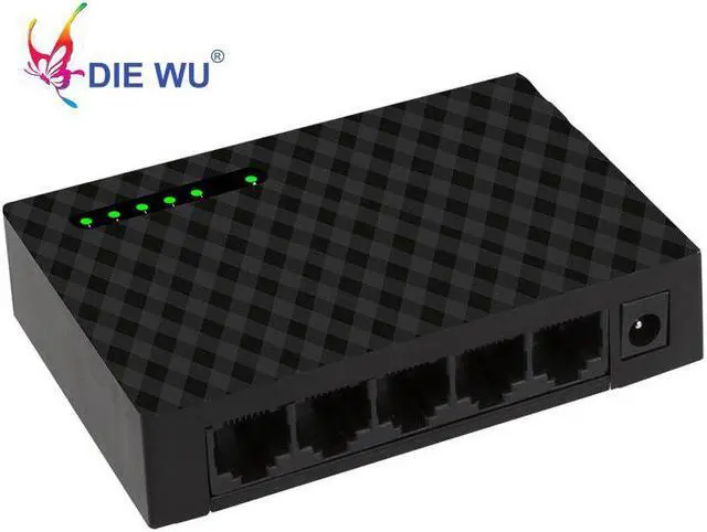 Alt view image 2 of 8 - 5 Port Gigabit Fast Ethernet Switch 10/100/1000Mbps Network switch adapter US plug