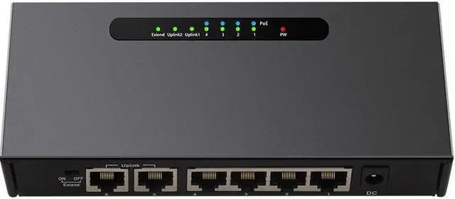 Main image of 4+2 Port POE switch 10/100Mbps Full/Half Duplex VLAN Network Ethernet Switch af/at for IP POE CCTV Camera