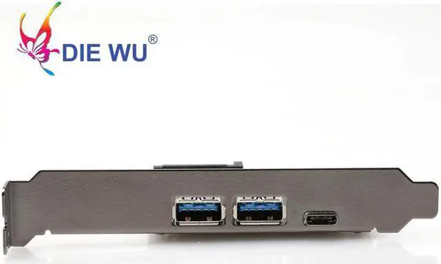 Alt view image 2 of 4 - USB 3.1 Type C PCIe Expansion Card PCI-e to 1 Type C and 2 Type A 3.0 USB Adapter PCI Express Riser card For Desktop TXB055