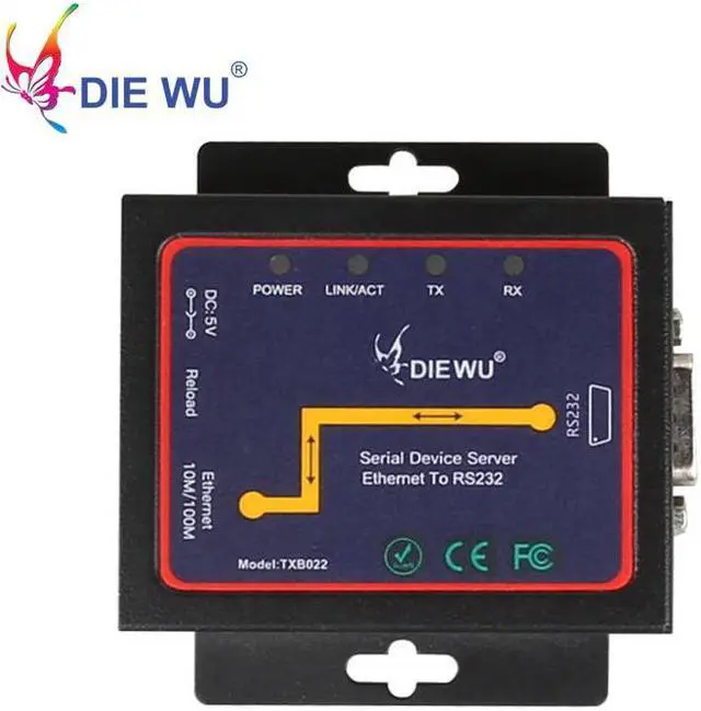 Alt view image 4 of 6 - Serial RS232 Industrial TCP/UDP Serial RS232 to Ethernet Device Server support Windows System