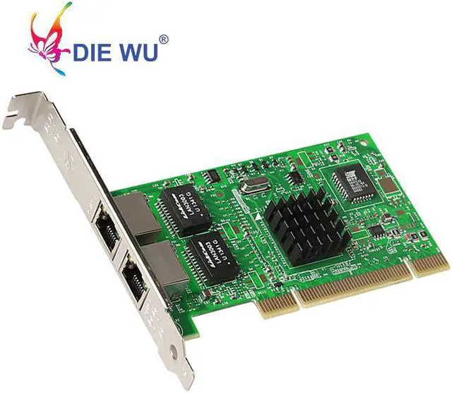 Alt view image 2 of 5 - PCI 10/100/1000Mbps dual RJ45 port 1 Gigabit Server Lan card NIC with Intel 82546 TXA024