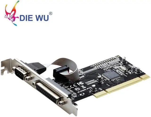 Main image of PCI Expansion Adapter Converter to RS232 Serial Port COM & Parallel Port DB25 Printer LPT Add On Card TXB086