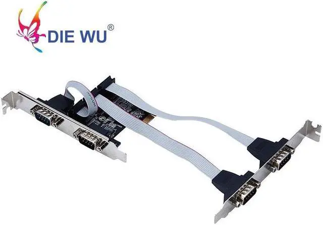 Alt view image 3 of 5 - PCI-E 1X to 4 ports Serial add on card Multi RS232 DB9 COM Serial Expansion I/O riser card TXB077