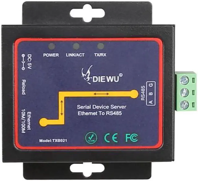 Alt view image 4 of 6 - Ethernet RJ45 to RS485 Converter Industrial Serial Device Server Ethernet adapter TCP/RTU/UDP Converter
