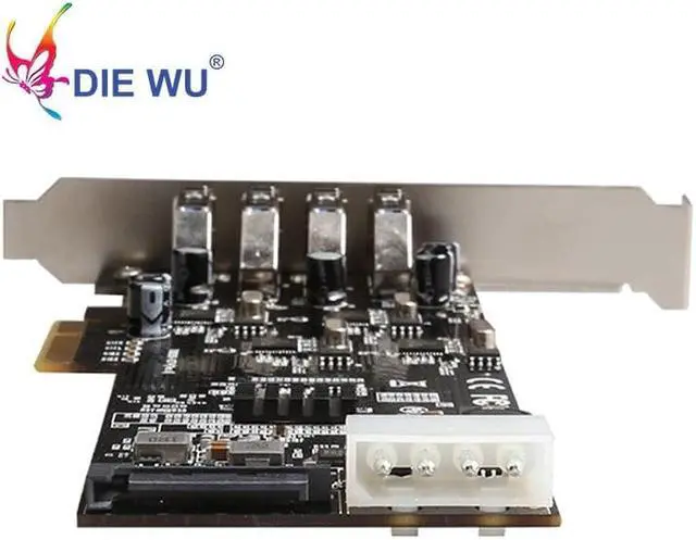 Alt view image 4 of 6 - 20G PCI Express 4 channel Full speed USB3.0 Expansion card Add on card with NEC for PC Computer Desktop TXB058