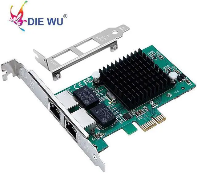 Main image of Intel82575 Dual Port RJ45 Port NIC 10/100/1000 Gigabit PCI Express pcie x1 Network Server Adapter Cards TXA020
