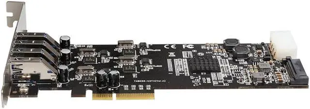 Alt view image 2 of 5 - Supper speed 20G PCIe 4X to 4 channel USB 3.0 Expansion card PCI Express Riser Card Controller Adaptor Converter