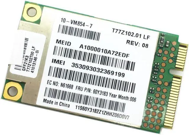 Alt view image 4 of 4 - 3G Wireless WWAN Card HSDPA EDGE EVDO CDMA for Gobi2000 3G Wifi WWAN Card 60Y3183/60Y3263 for T410 T510 X201