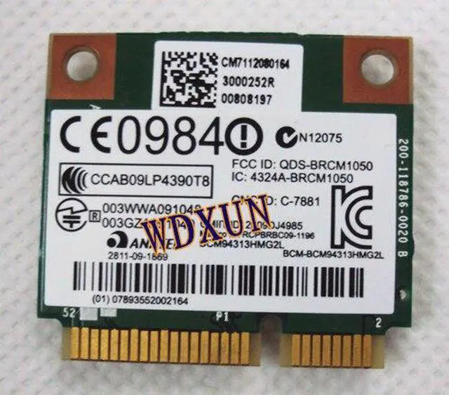 Main image of Broadcom 4313 Wifi Card 593836-001 Bcm94313hmg2lp1 Dm1 Dm2 Dm3 Dm4 Mini 110 G72 Dv7 150mbps Wireless For Laptop 802.11bgn