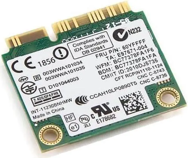 Alt view image 2 of 3 - For IBM Lenovo Intel Centrino Wireless-N 1030 11230bnhmw 150Mbps Wifi Bluetooth 3.0  PCI-e Card 802.11b/g/n Wlan network card