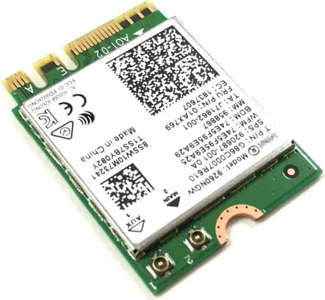 Alt view image 3 of 5 - Dual Band Wireless-AC 9260 For Intel 9260NGW NGFF 802.11ac MU-MIMO 1730Mbps 1.73Gbps WiFi + Bluetooth 5.0 Card Fit Windows 10