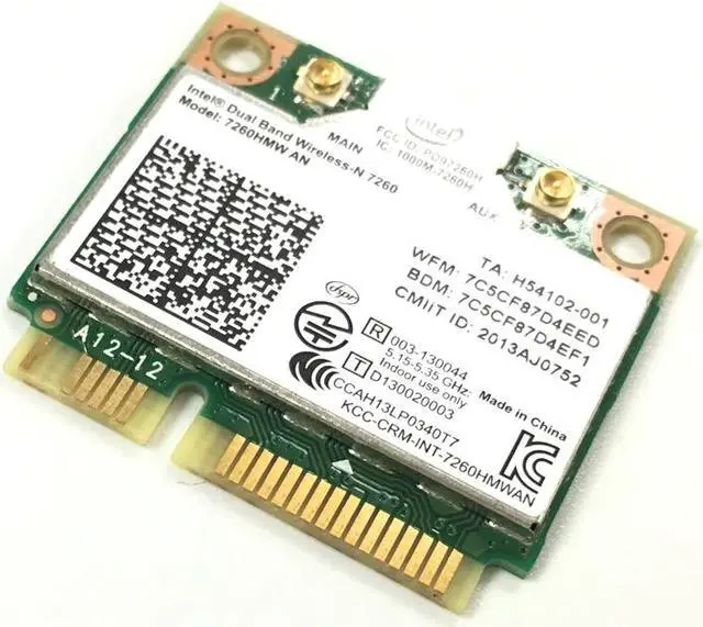 Alt view image 5 of 5 - Dual band Wireless N 7260HMWAN 7260 7260hmw an Wifi Bluetooth 4.0 Card for Intel mini PCI-E 300Mbps network 2.4G/5G  717381-001